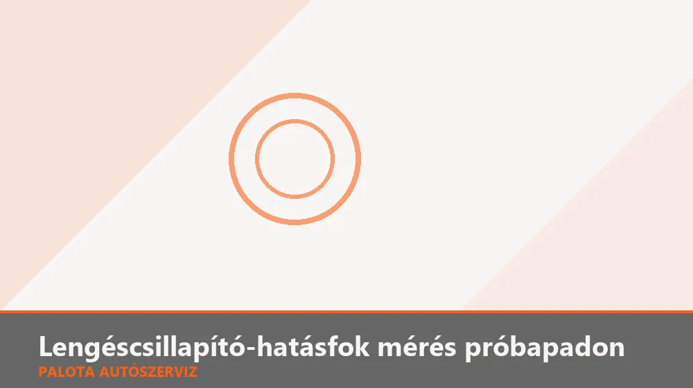 Lengéscsillapító-hatásfok mérés próbapadon - Palota Autószerviz Budapest
