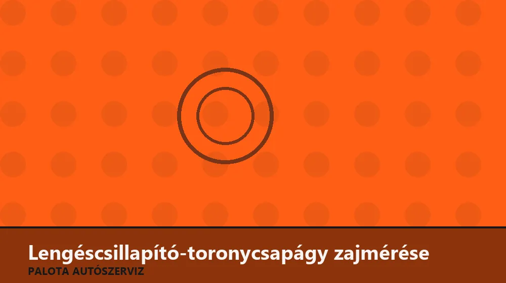 Lengéscsillapító-toronycsapágy zajmérése - Palota Autószerviz Budapest