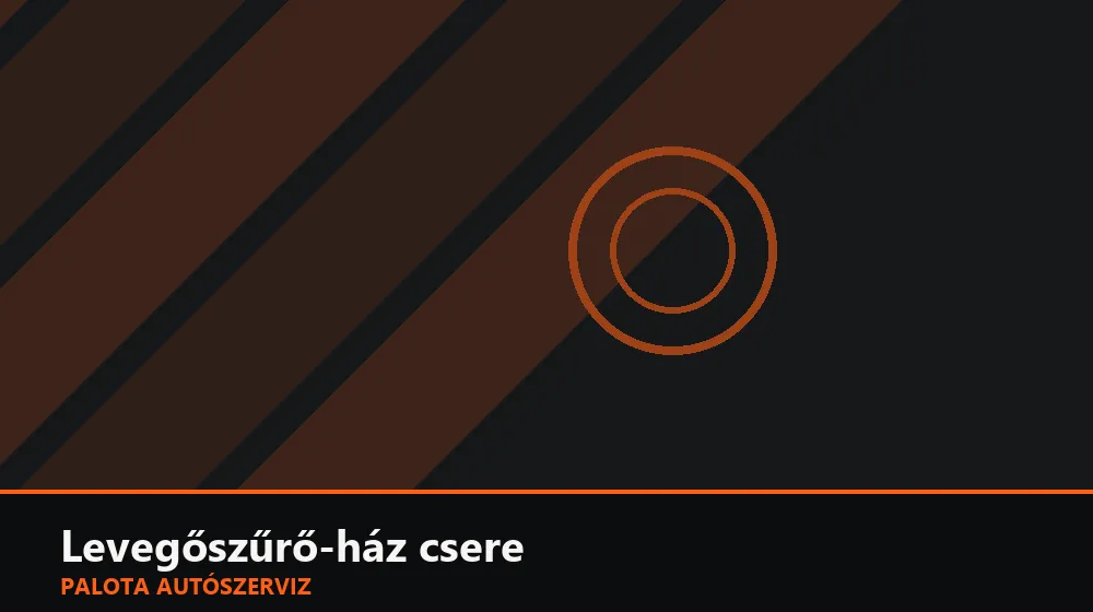 Levegőszűrő-ház csere - Palota Autószerviz Budapest