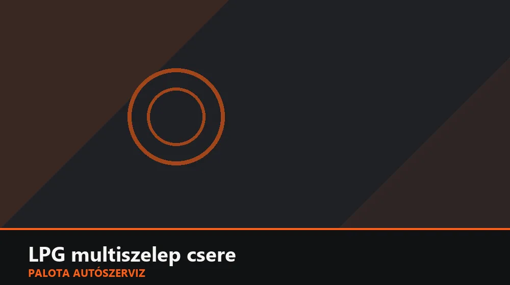 LPG multiszelep (tartályszerelvény) csere - Palota Autószerviz Budapest
