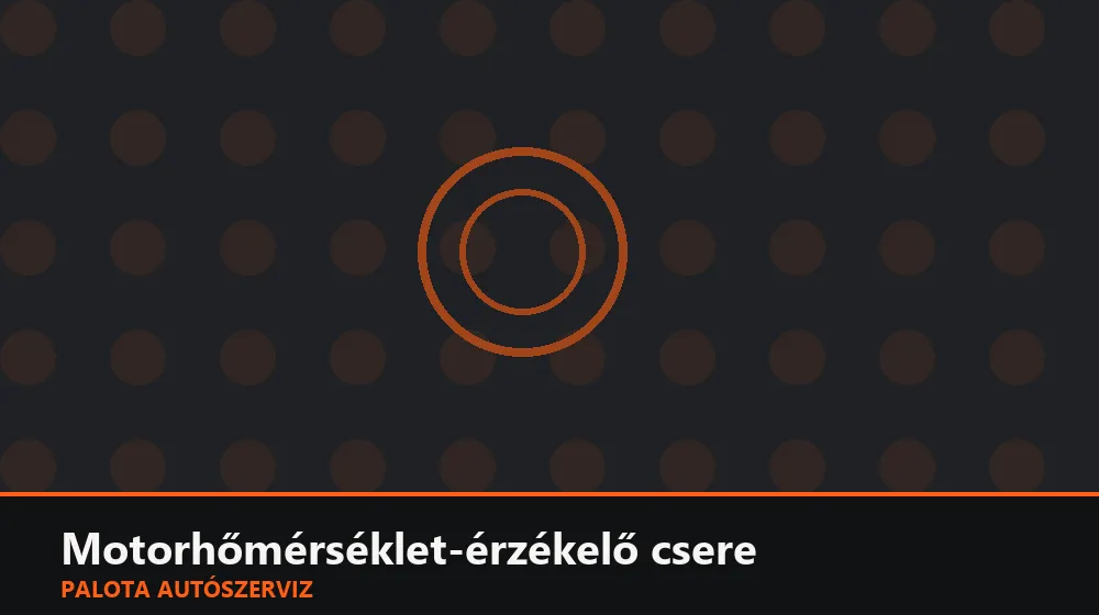 Motorhőmérséklet-érzékelő (kék) csere - Palota Autószerviz Budapest