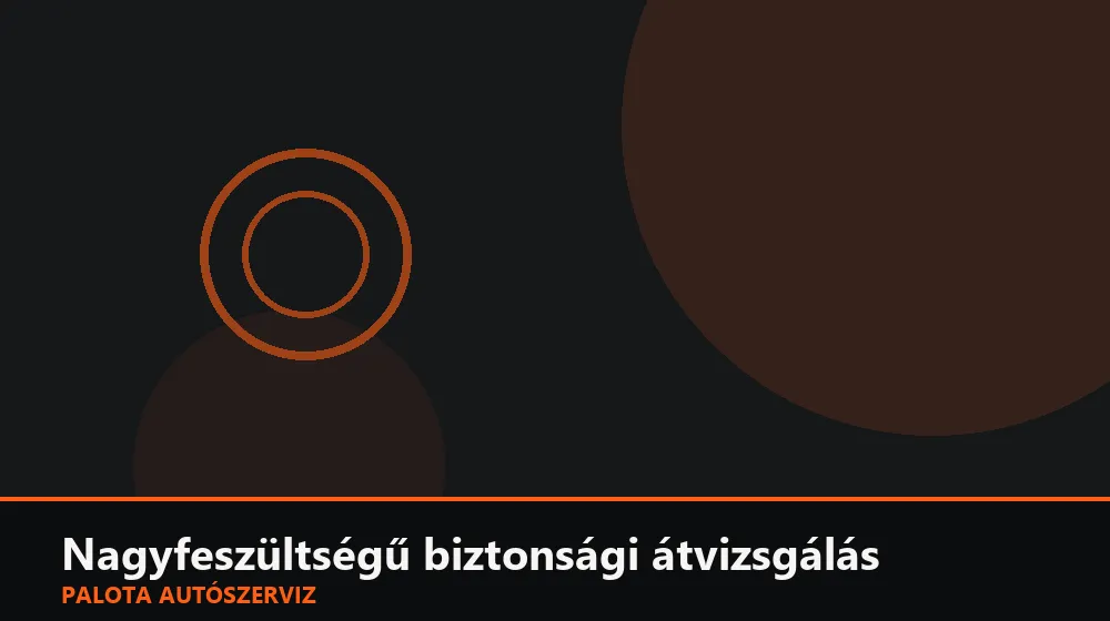 Nagyfeszültségű biztonsági átvizsgálás - Palota Autószerviz Budapest