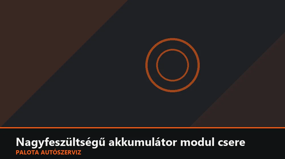 Nagyfeszültségű (HV) akkumulátor modul csere - Palota Autószerviz Budapest