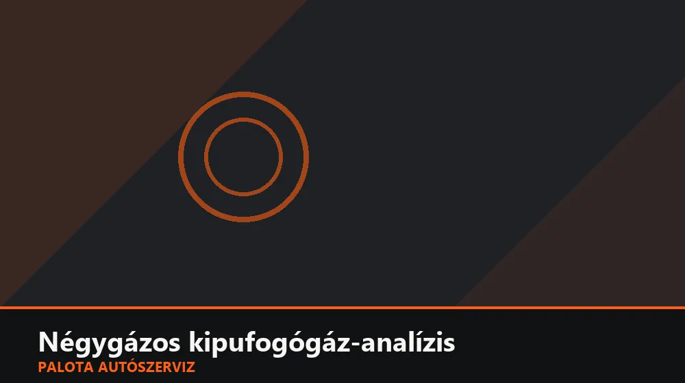 Négygázos kipufogógáz-analízis - Palota Autószerviz Budapest