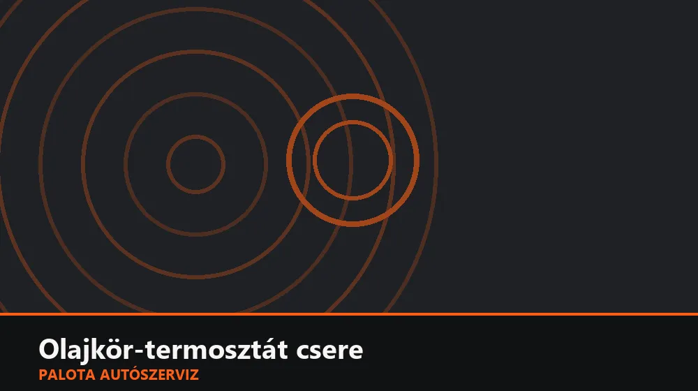 Olajkör-termosztát (olajhűtő) csere - Palota Autószerviz Budapest