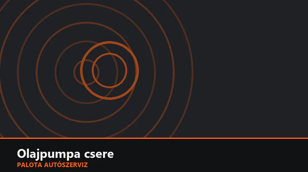 Olajpumpa csere - Palota Autószerviz Budapest