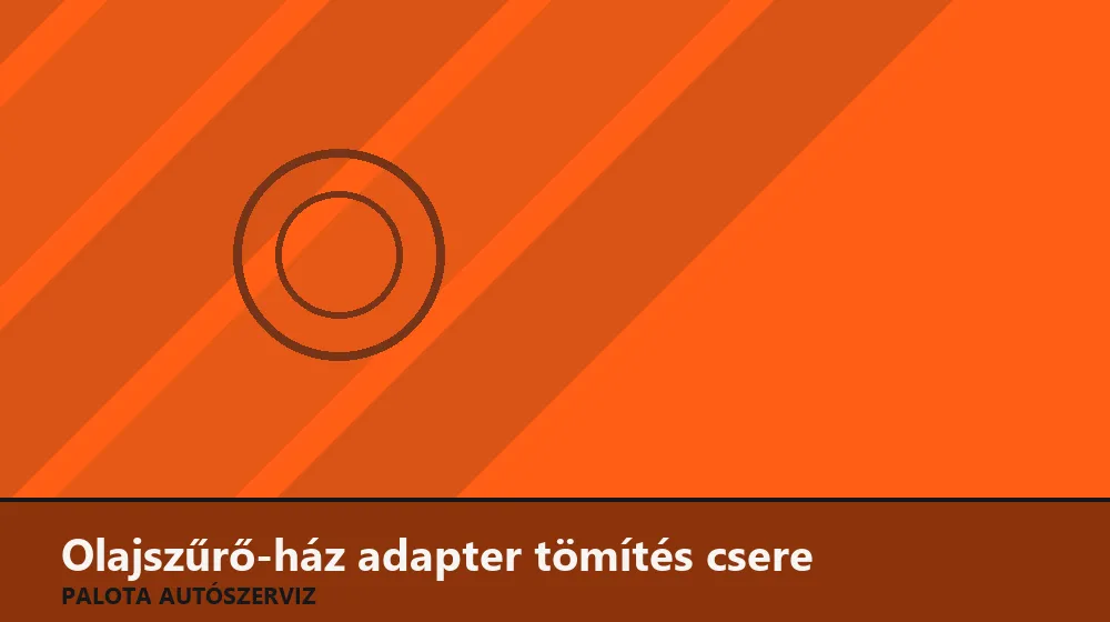 Olajszűrő-ház adapter tömítés csere - Palota Autószerviz Budapest