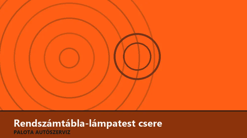 Rendszámtábla-lámpatest (komplett) csere - Palota Autószerviz Budapest