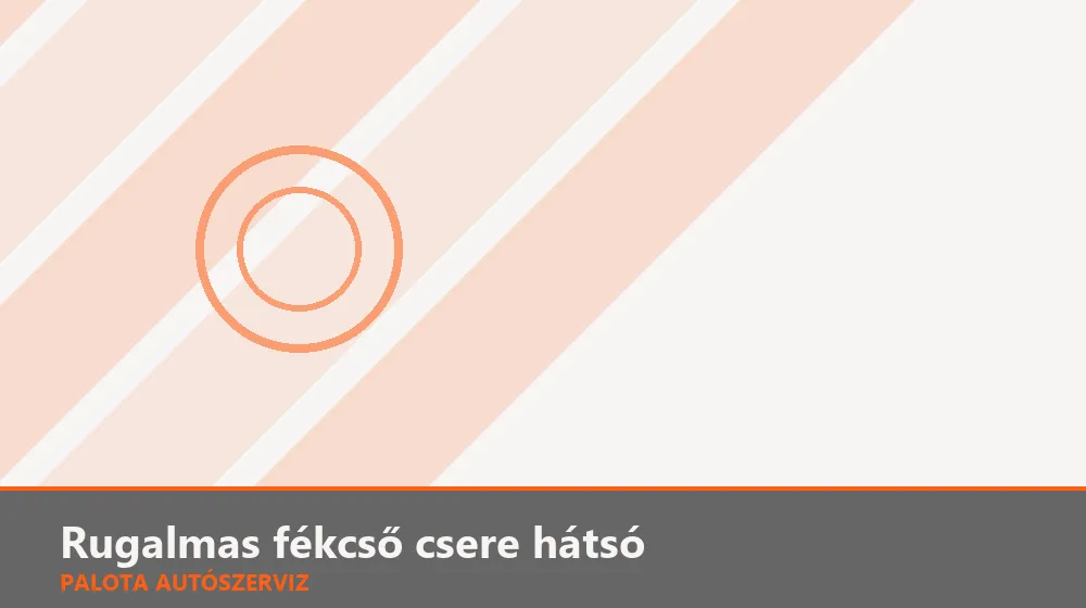 Rugalmas fékcső (gumi) csere hátsó - Palota Autószerviz Budapest