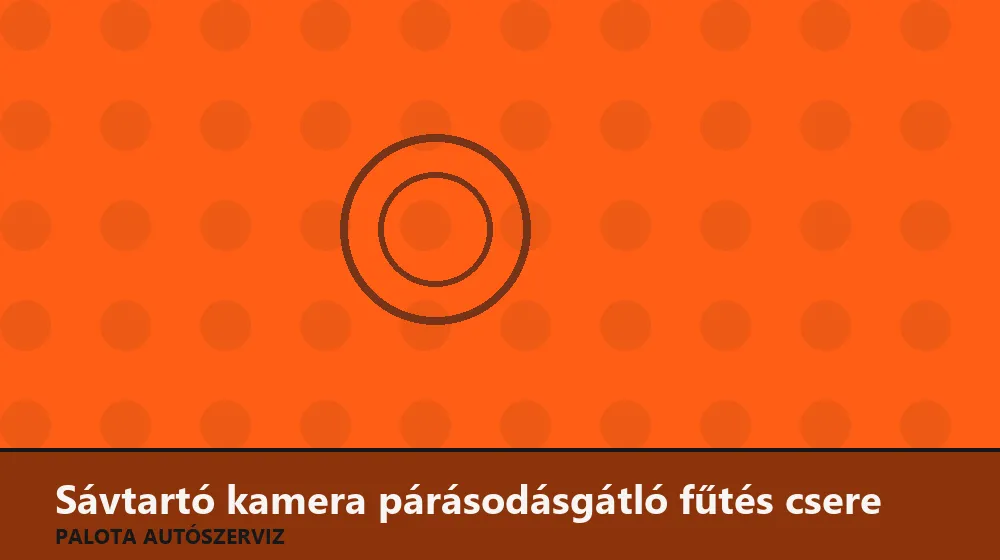 Sávtartó kamera párásodásgátló fűtés csere - Palota Autószerviz Budapest