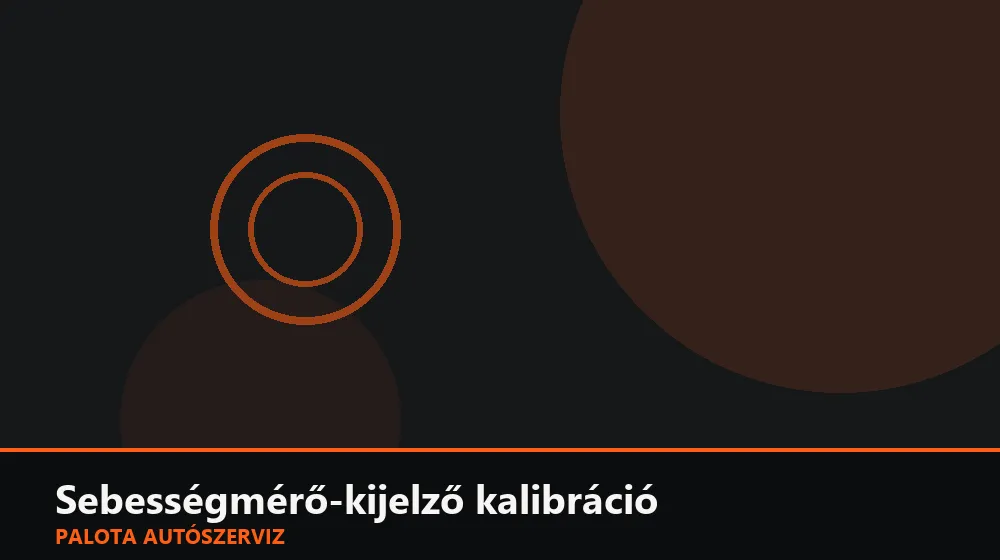Sebességmérő-kijelző kalibráció - Palota Autószerviz Budapest