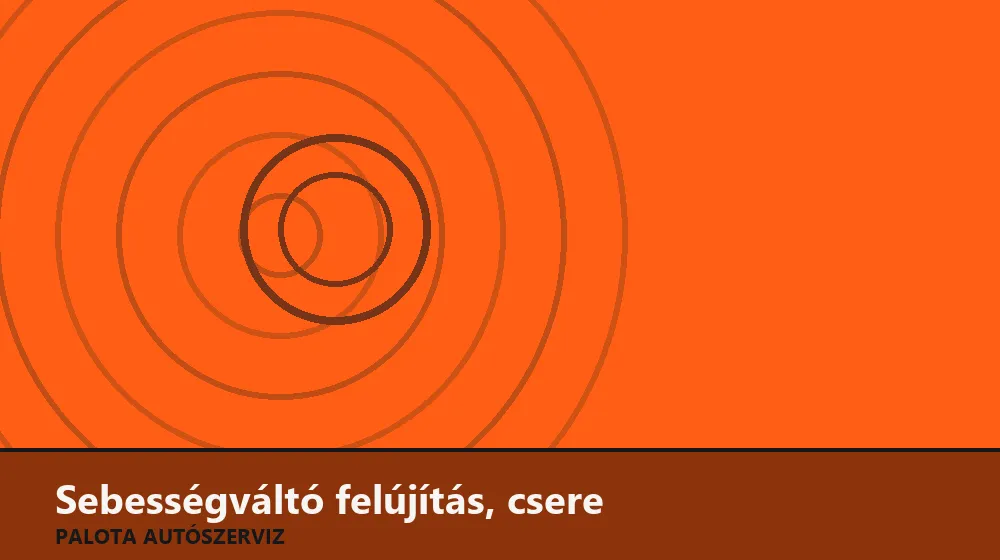 Sebességváltó (manuális) felújítás, csere - Palota Autószerviz Budapest