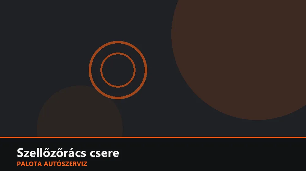 Szellőzőrács csere - Palota Autószerviz Budapest
