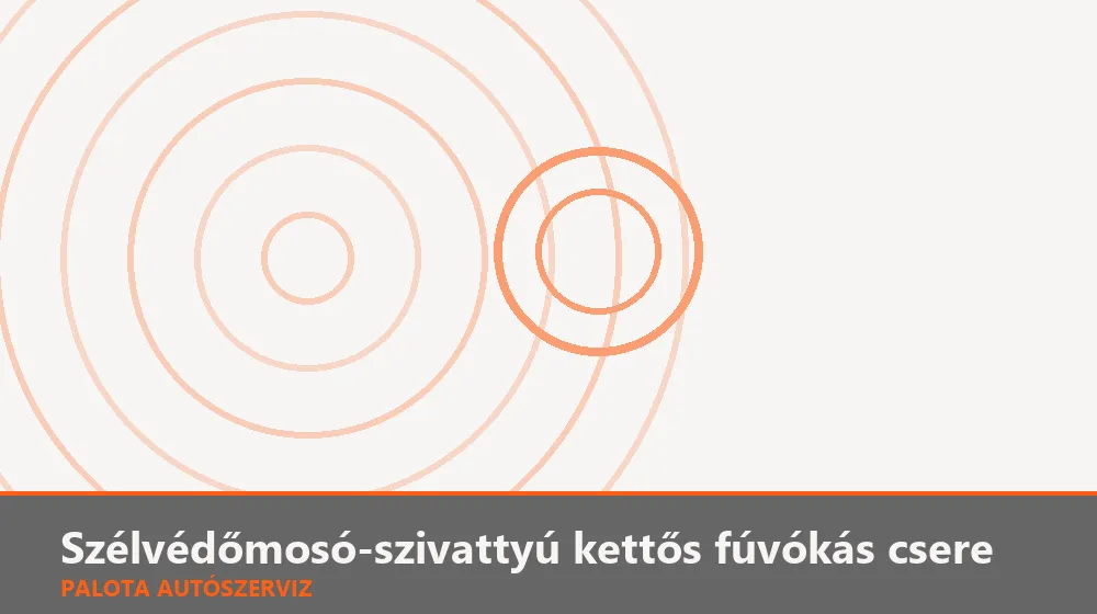 Szélvédőmosó-szivattyú kettős fúvókás csere - Palota Autószerviz Budapest