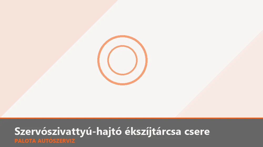 Szervószivattyú-hajtó ékszíjtárcsa csere - Palota Autószerviz Budapest