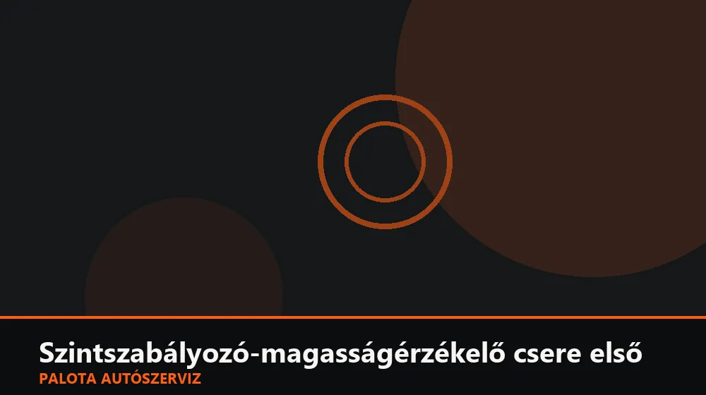 Szintszabályozó-magasságérzékelő csere első - Palota Autószerviz Budapest
