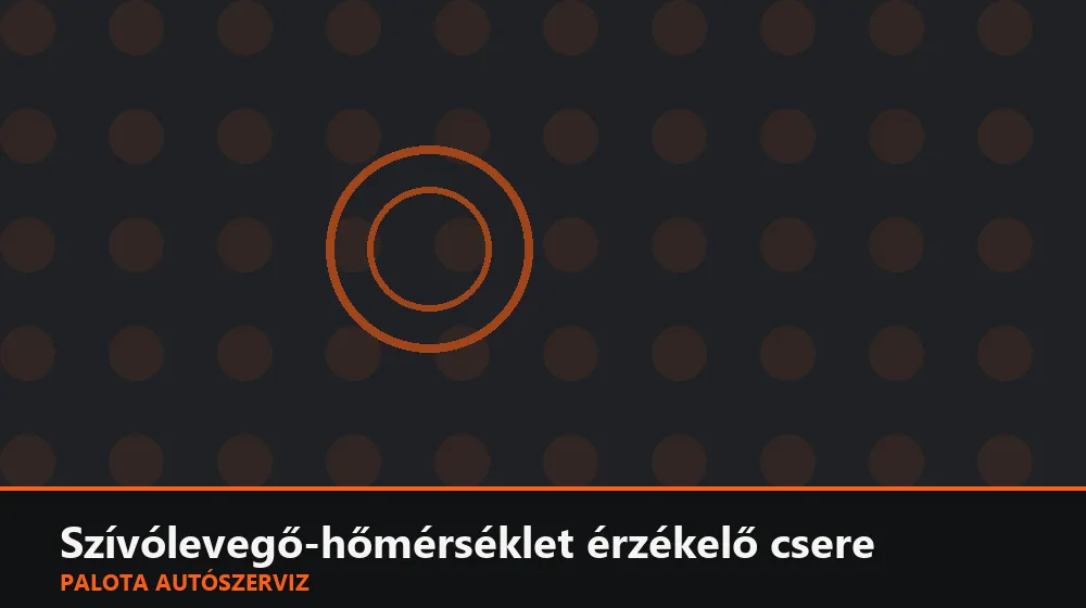 Szívólevegő-hőmérséklet érzékelő csere - Palota Autószerviz Budapest