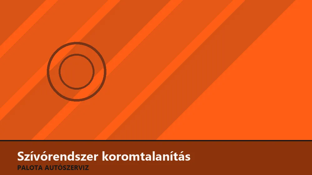 Szívórendszer koromtalanítás - Palota Autószerviz Budapest