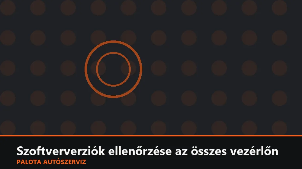 Szoftververziók ellenőrzése az összes vezérlőn - Palota Autószerviz Budapest