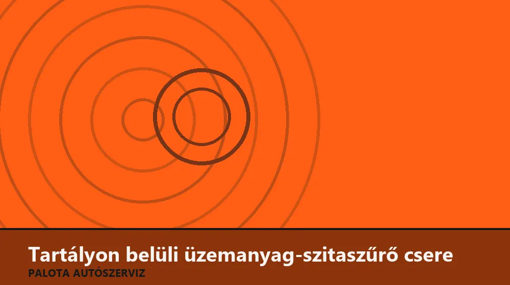 Tartályon belüli üzemanyag-szitaszűrő csere - Palota Autószerviz Budapest