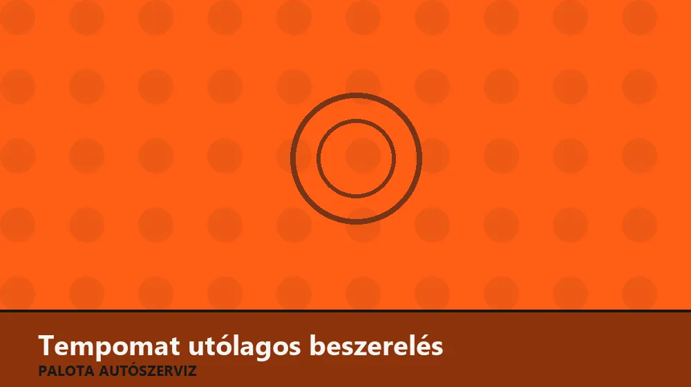 Tempomat utólagos beszerelés - Palota Autószerviz Budapest