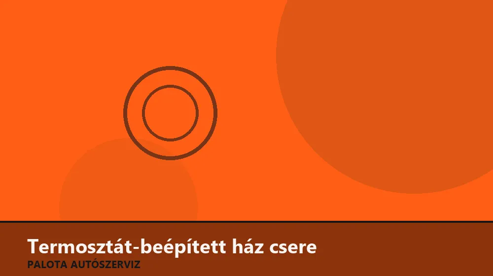 Termosztát-beépített ház csere - Palota Autószerviz Budapest