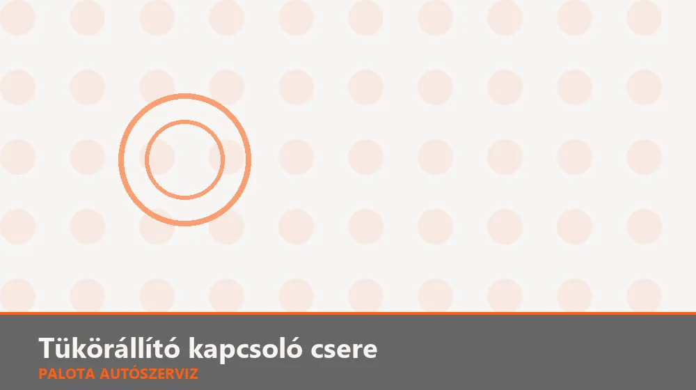 Tükörállító kapcsoló csere - Palota Autószerviz Budapest