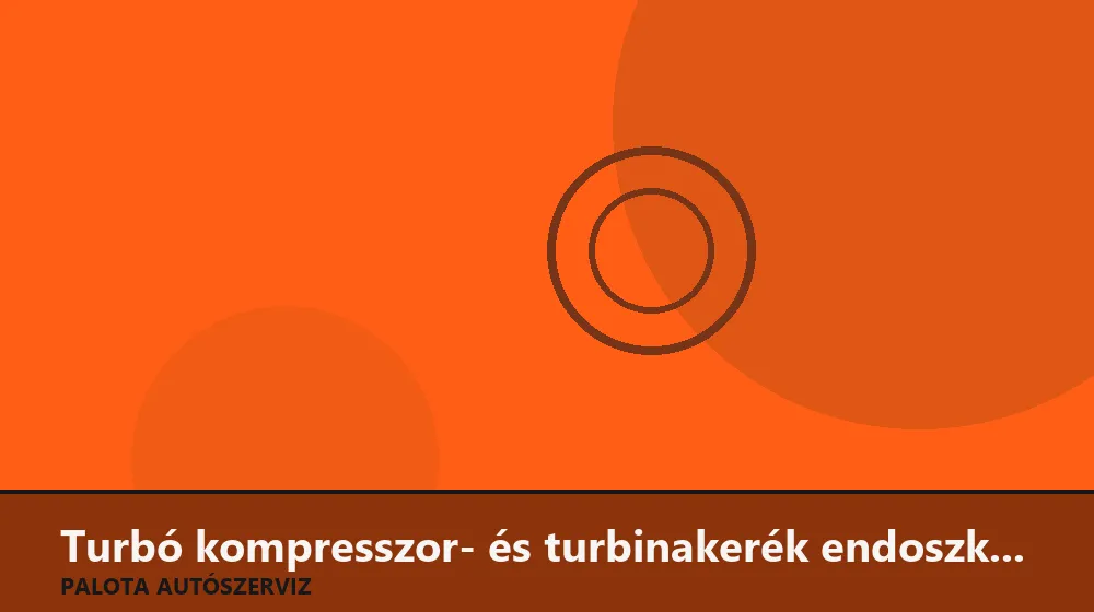 Turbó kompresszor- és turbinakerék endoszkópos vizsgálat - Palota Autószerviz Budapest