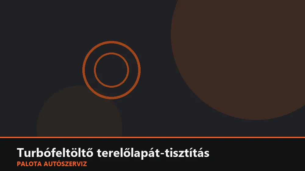 Turbófeltöltő terelőlapát-tisztítás - Palota Autószerviz Budapest