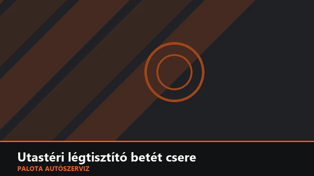 Utastéri légtisztító (ionizátor) betét csere - Palota Autószerviz Budapest