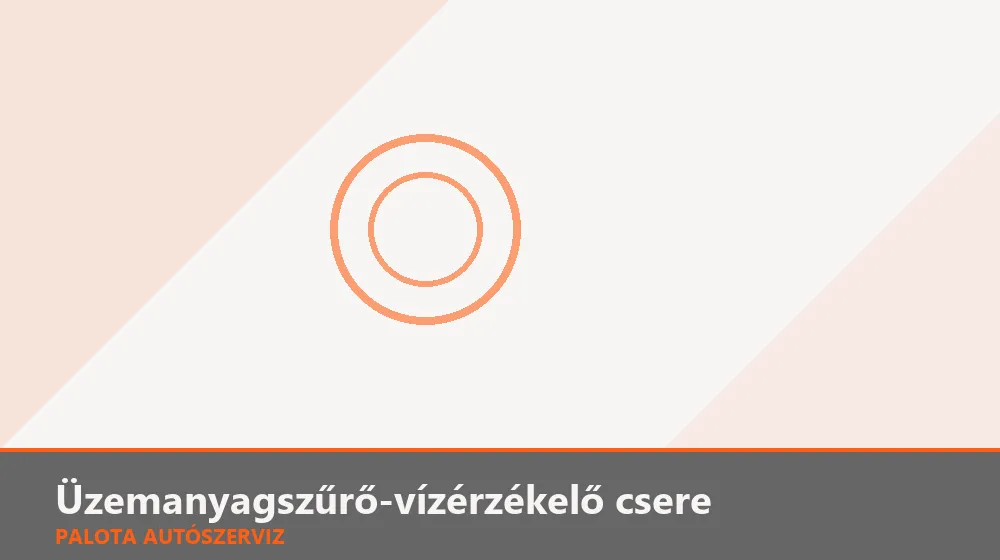 Üzemanyagszűrő-vízérzékelő csere - Palota Autószerviz Budapest