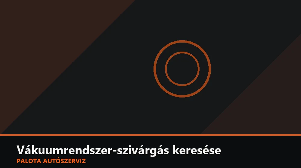 Vákuumrendszer-szivárgás keresése - Palota Autószerviz Budapest