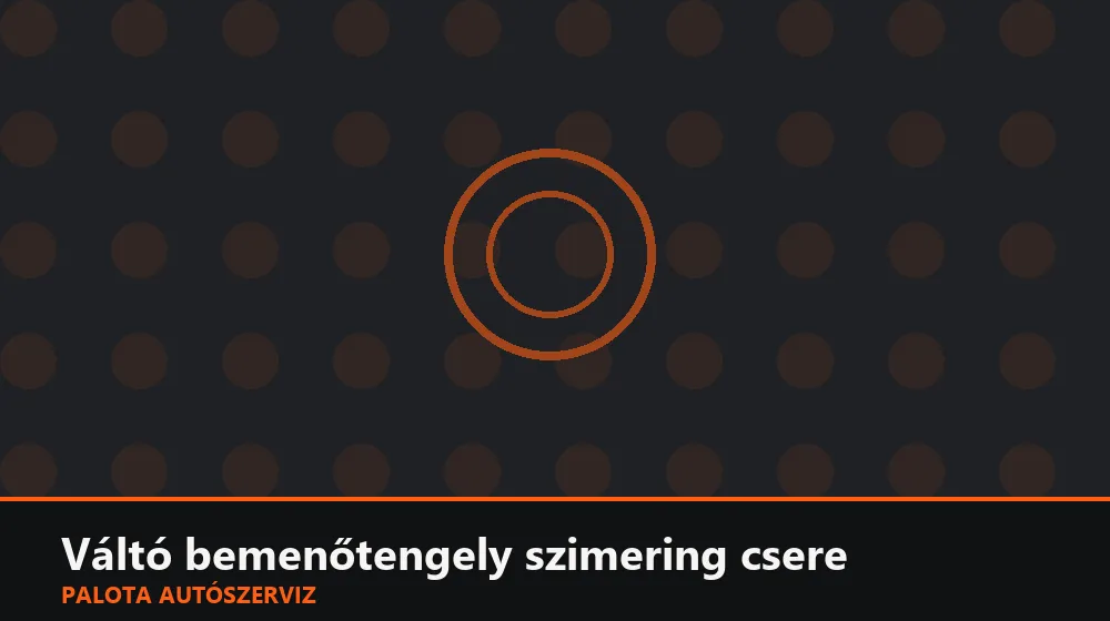 Váltó bemenőtengely szimering csere - Palota Autószerviz Budapest