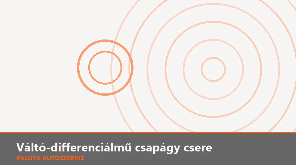 Váltó-differenciálmű csapágy csere - Palota Autószerviz Budapest
