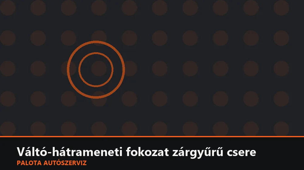 Váltó-hátrameneti fokozat zárgyűrű csere - Palota Autószerviz Budapest