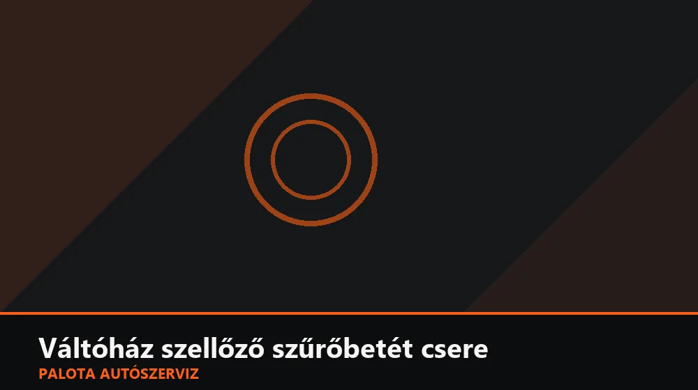 Váltóház szellőző szűrőbetét csere - Palota Autószerviz Budapest