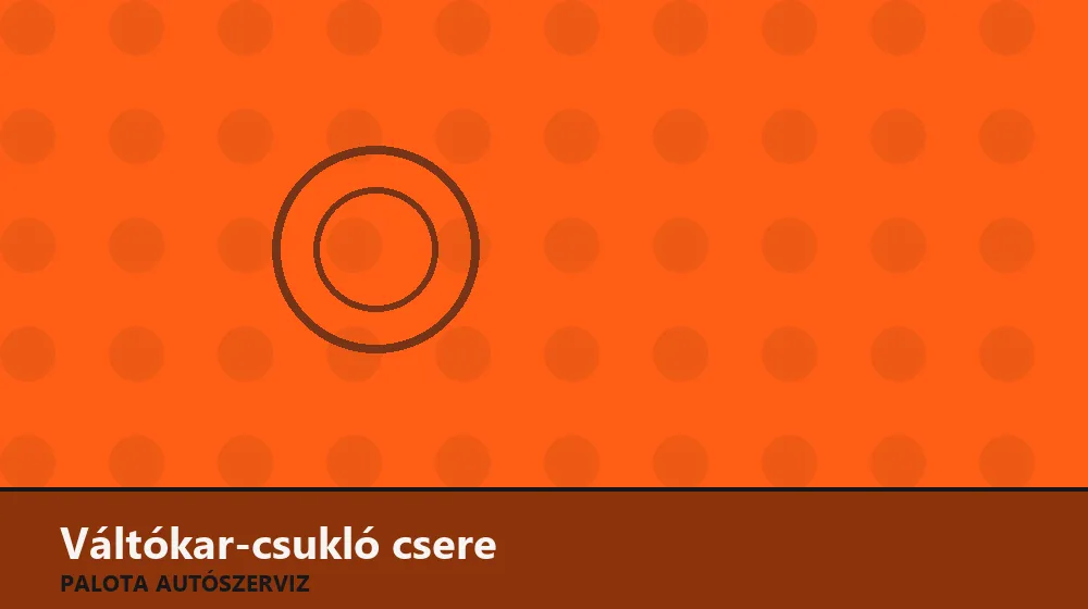 Váltókar-csukló csere - Palota Autószerviz Budapest