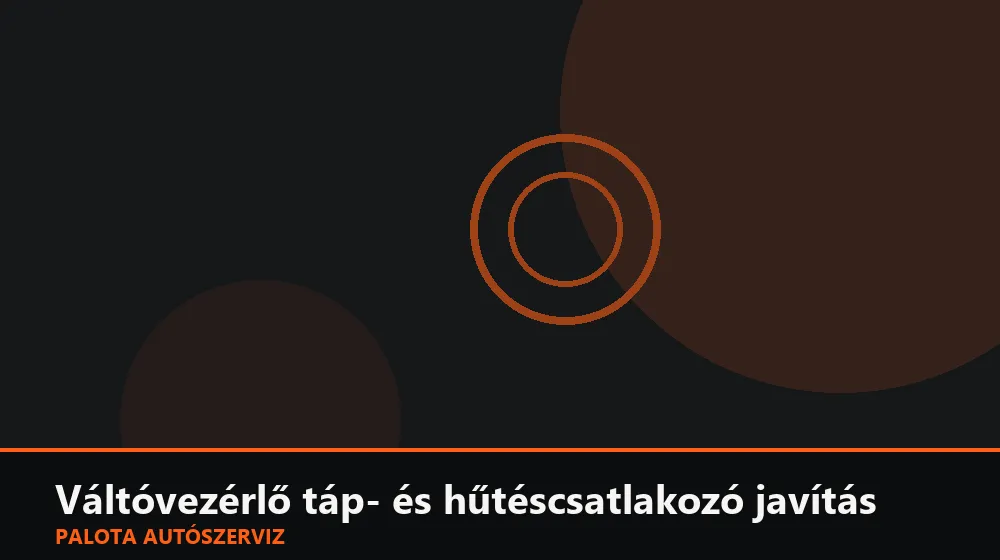 Váltóvezérlő (TCU) táp- és hűtéscsatlakozó javítás - Palota Autószerviz Budapest