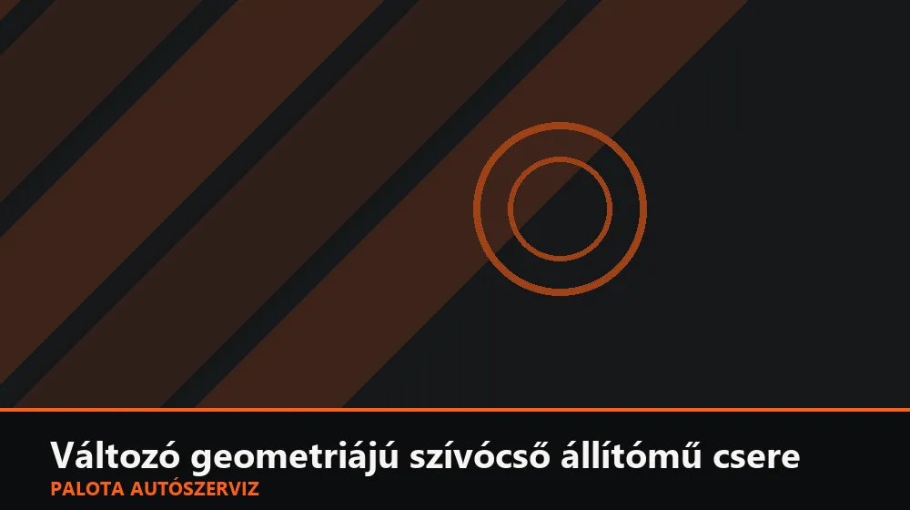 Változó geometriájú szívócső állítómű csere - Palota Autószerviz Budapest
