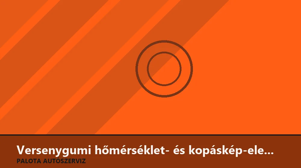 Versenygumi hőmérséklet- és kopáskép-elemzés - Palota Autószerviz Budapest