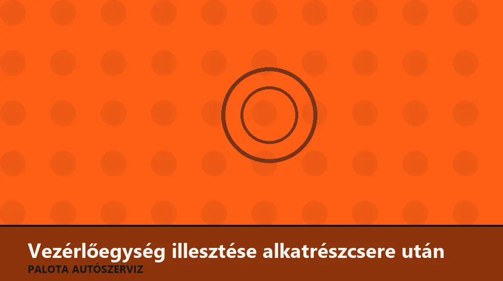 Vezérlőegység illesztése alkatrészcsere után - Palota Autószerviz Budapest