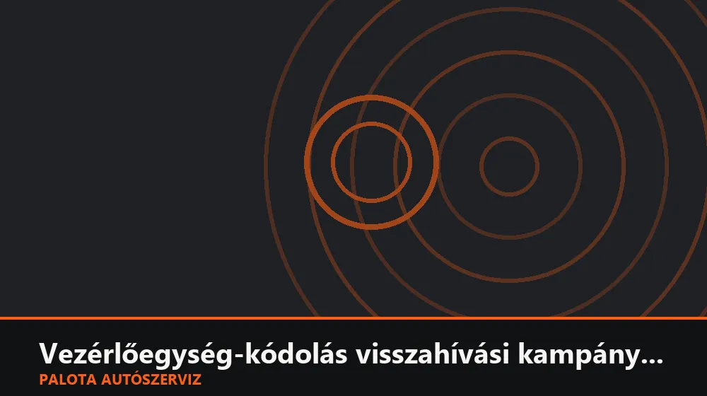 Vezérlőegység-kódolás visszahívási kampány szerint - Palota Autószerviz Budapest