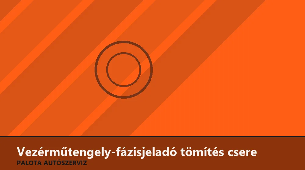 Vezérműtengely-fázisjeladó tömítés csere - Palota Autószerviz Budapest