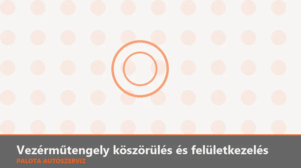 Vezérműtengely köszörülés és felületkezelés - Palota Autószerviz Budapest