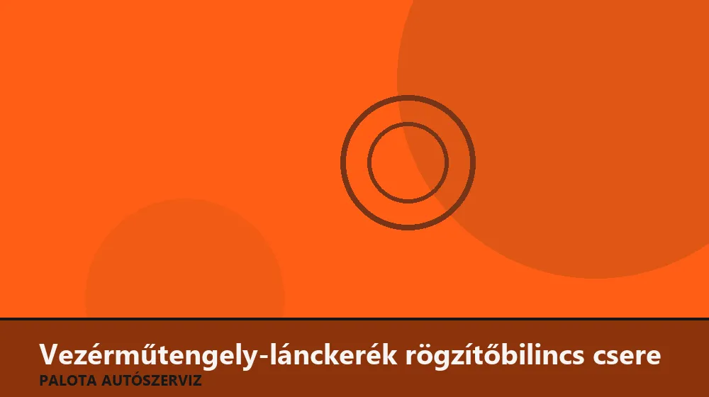 Vezérműtengely-lánckerék rögzítőbilincs csere - Palota Autószerviz Budapest