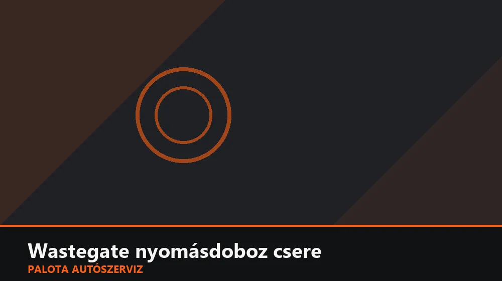 Wastegate nyomásdoboz (membrán) csere - Palota Autószerviz Budapest